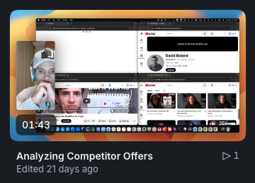 Tella async recording workspace