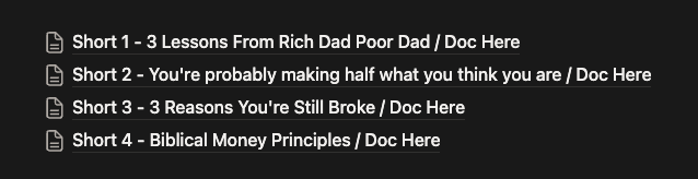 Repurposed short-form content example